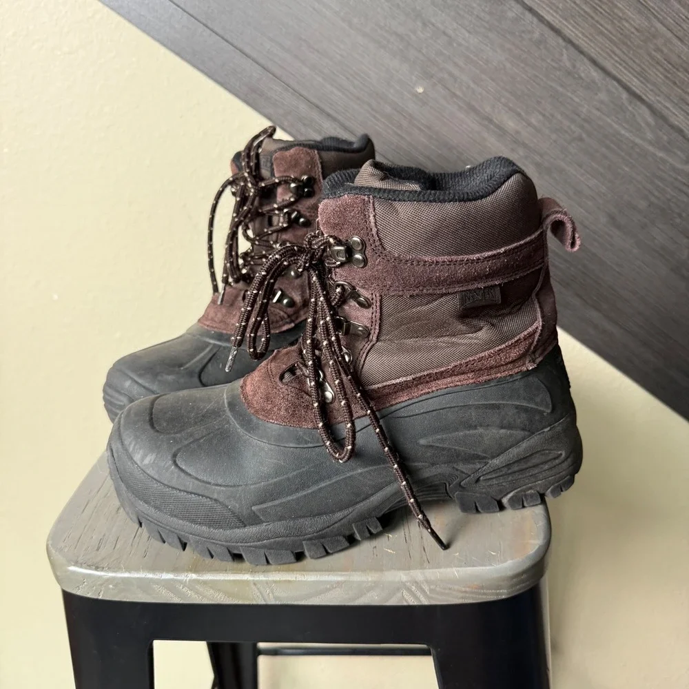 Ranger Men's Size 8 Leather Suede Thinsulate Insulated Winter Snow Boots Brown